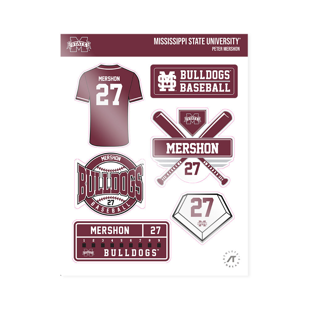 Mississippi State - NCAA Baseball : Peter Mershon - Sticker Sheet-0