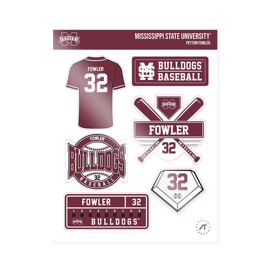 Mississippi State - NCAA Baseball : Peyton Fowler - Sticker Sheet-0