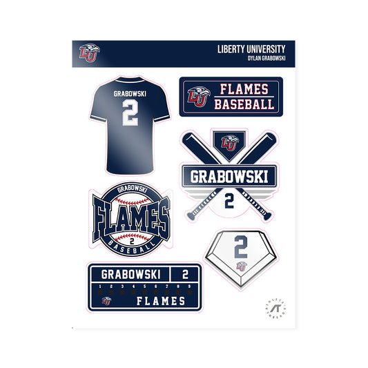 Liberty - NCAA Baseball : Dylan Grabowski - Sticker Sheet-0