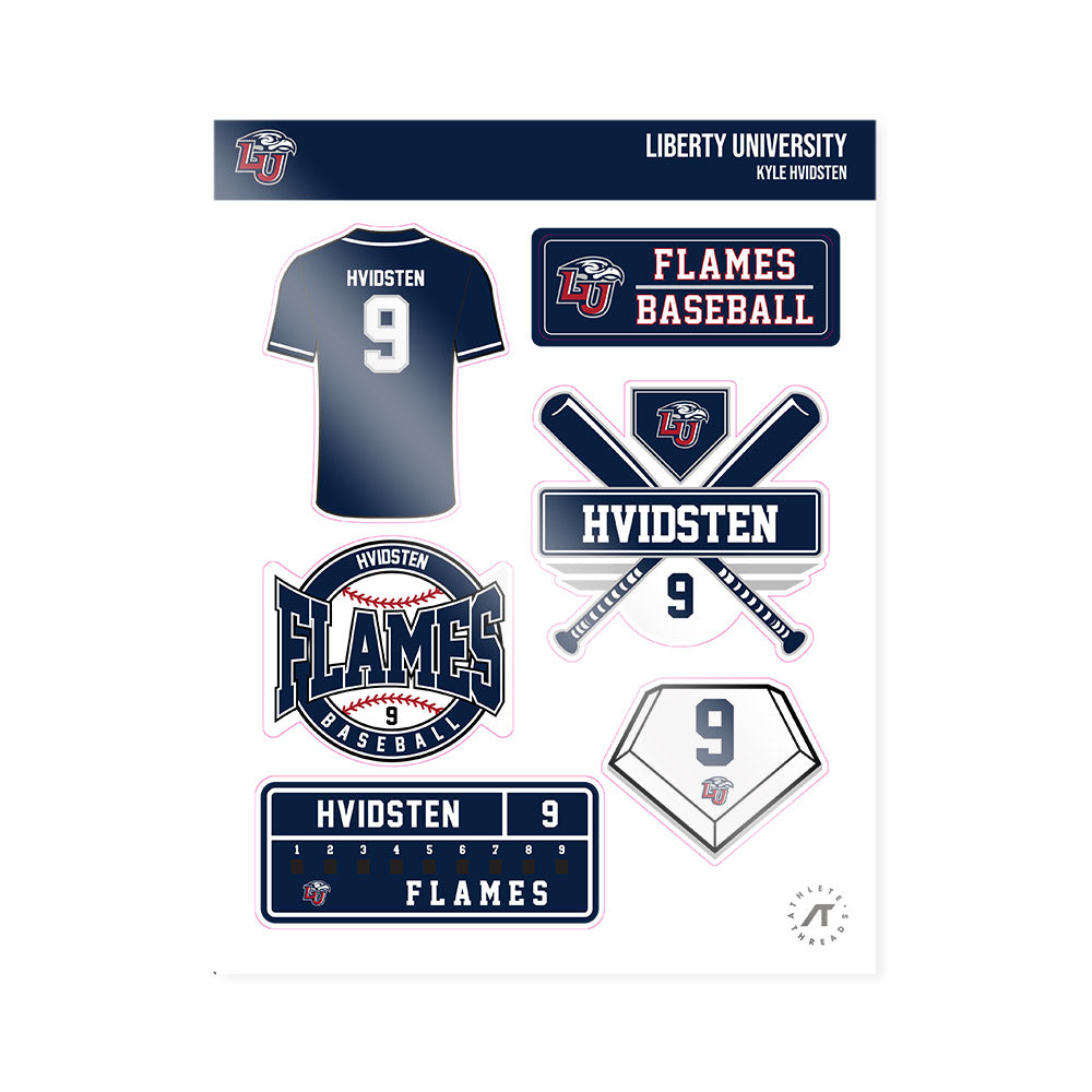 Liberty - NCAA Baseball : Kyle Hvidsten - Sticker Sheet-0