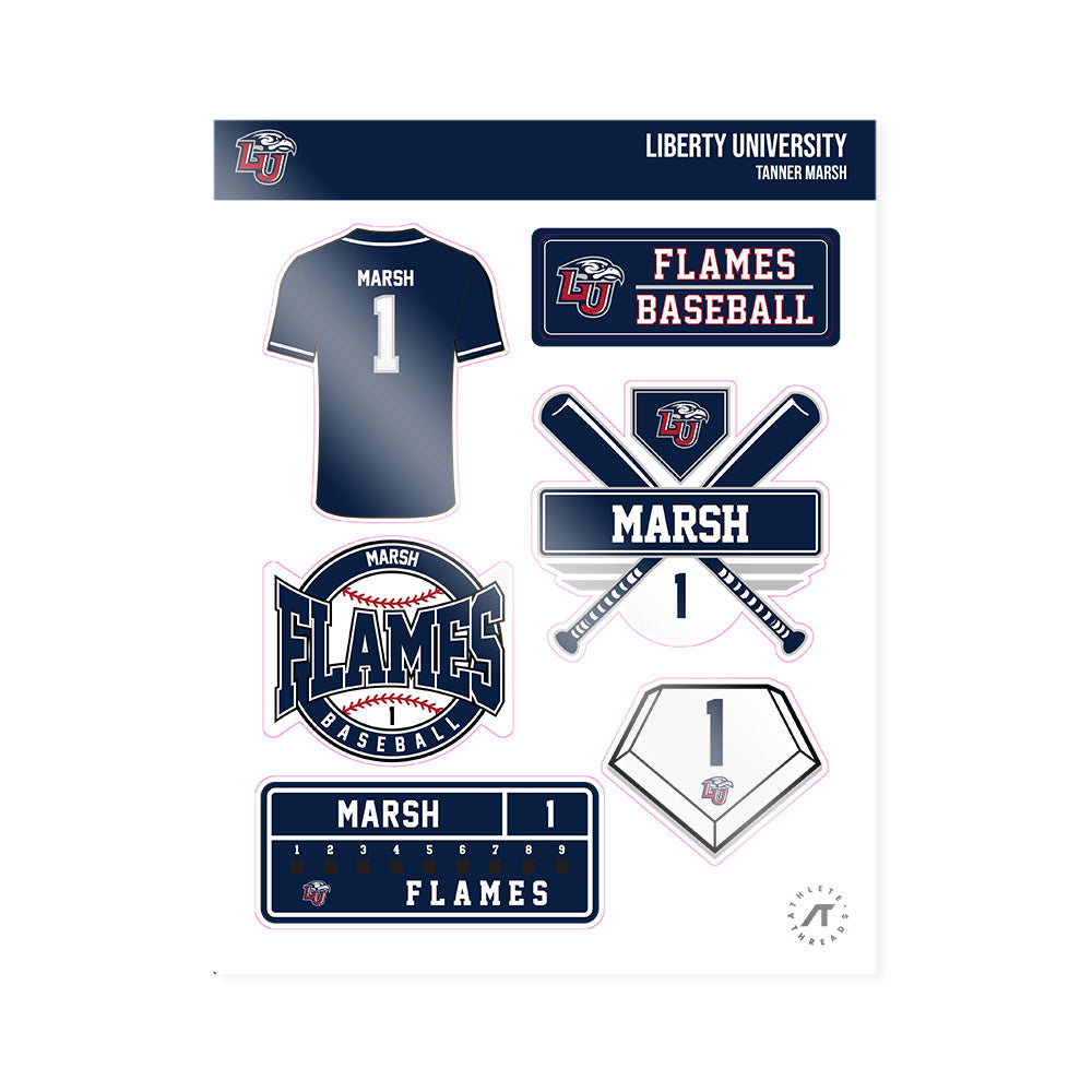 Liberty - NCAA Baseball : Tanner Marsh - Sticker Sheet-0