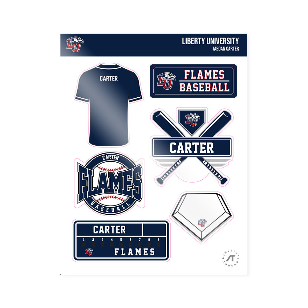 Liberty - NCAA Baseball : Jaedan Carter - Sticker Sheet-0