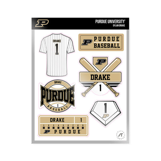 Purdue - NCAA Baseball : Dylan Drake - Sticker Sheet-0
