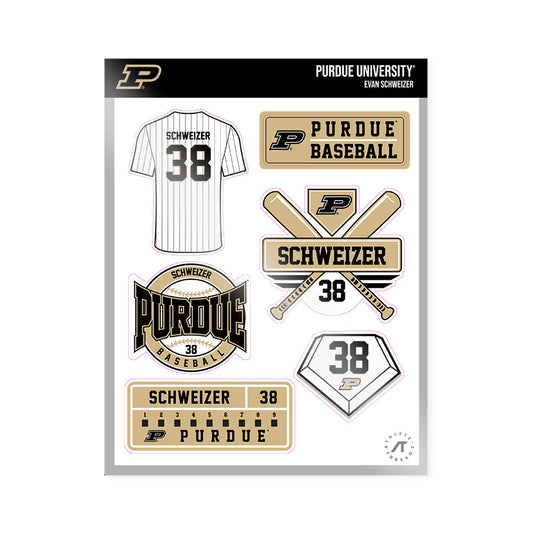 Purdue - NCAA Baseball : Evan Schweizer - Sticker Sheet-0