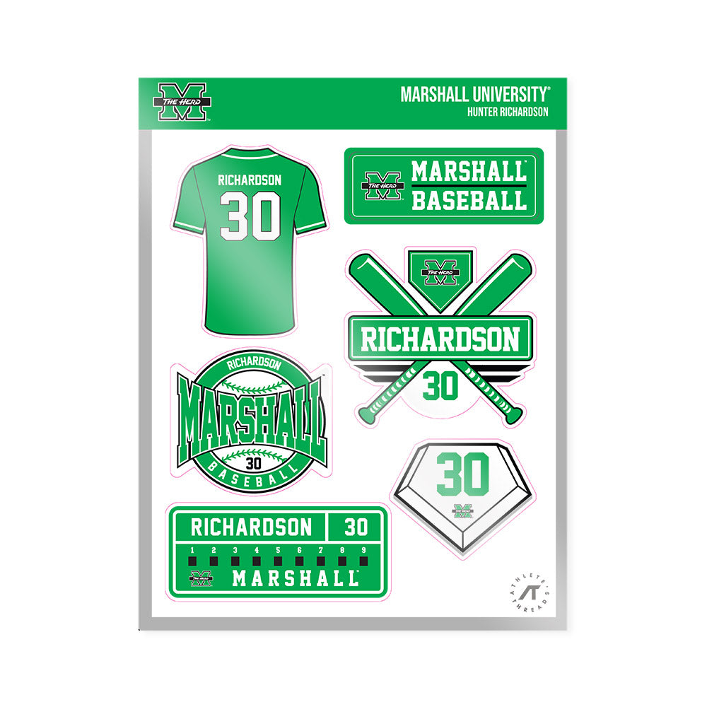Marshall - NCAA Baseball : Hunter Richardson - Sticker Sheet-0