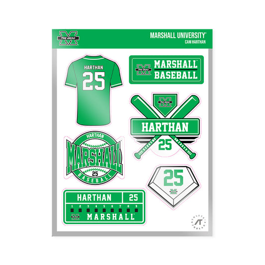 Marshall - NCAA Baseball : Cam Harthan - Sticker Sheet-0