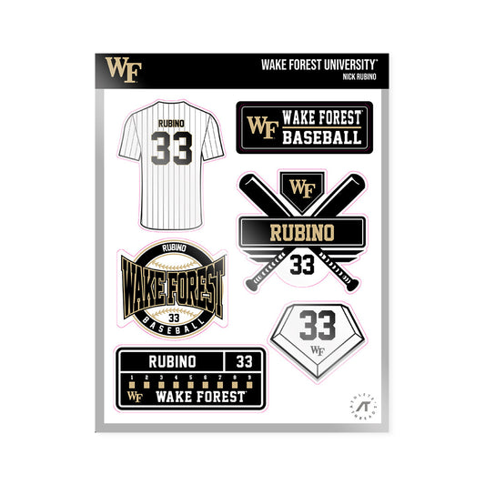 Wake Forest - NCAA Baseball : Nick Rubino - Sticker Sheet-0