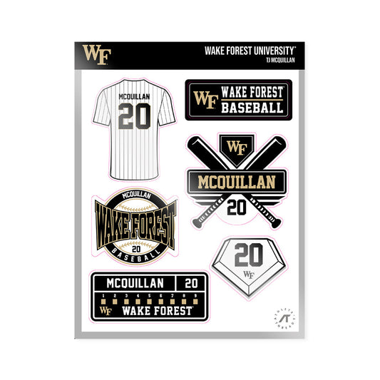 Wake Forest - NCAA Baseball : TJ McQuillan - Sticker Sheet-0