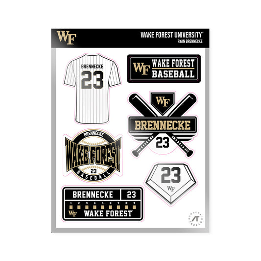 Wake Forest - NCAA Baseball : Ryan Brennecke - Sticker Sheet-0
