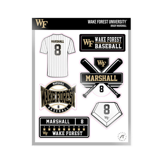 Wake Forest - NCAA Baseball : Brady Marshall - Sticker Sheet-0