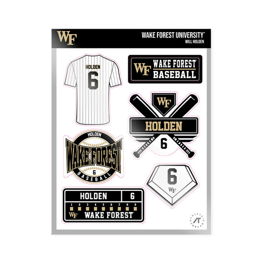 Wake Forest - NCAA Baseball : Will Holden - Sticker Sheet-0