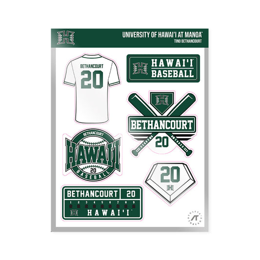 Hawaii - NCAA Baseball : Tino Bethancourt - Sticker Sheet-0