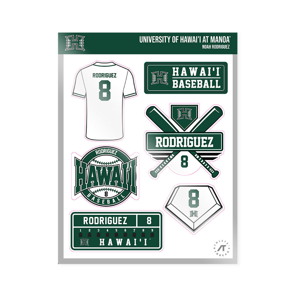 Hawaii - NCAA Baseball : Noah Rodriguez - Sticker Sheet-0