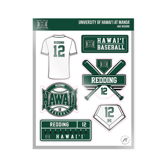 Hawaii - NCAA Baseball : Jake Redding - Sticker Sheet-0