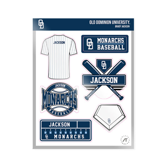 Old Dominion - NCAA Baseball : Brady Jackson - Sticker Sheet-0