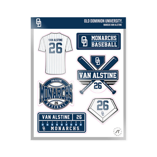 Old Dominion - NCAA Baseball : Marcus Van Alstine - Sticker Sheet-0