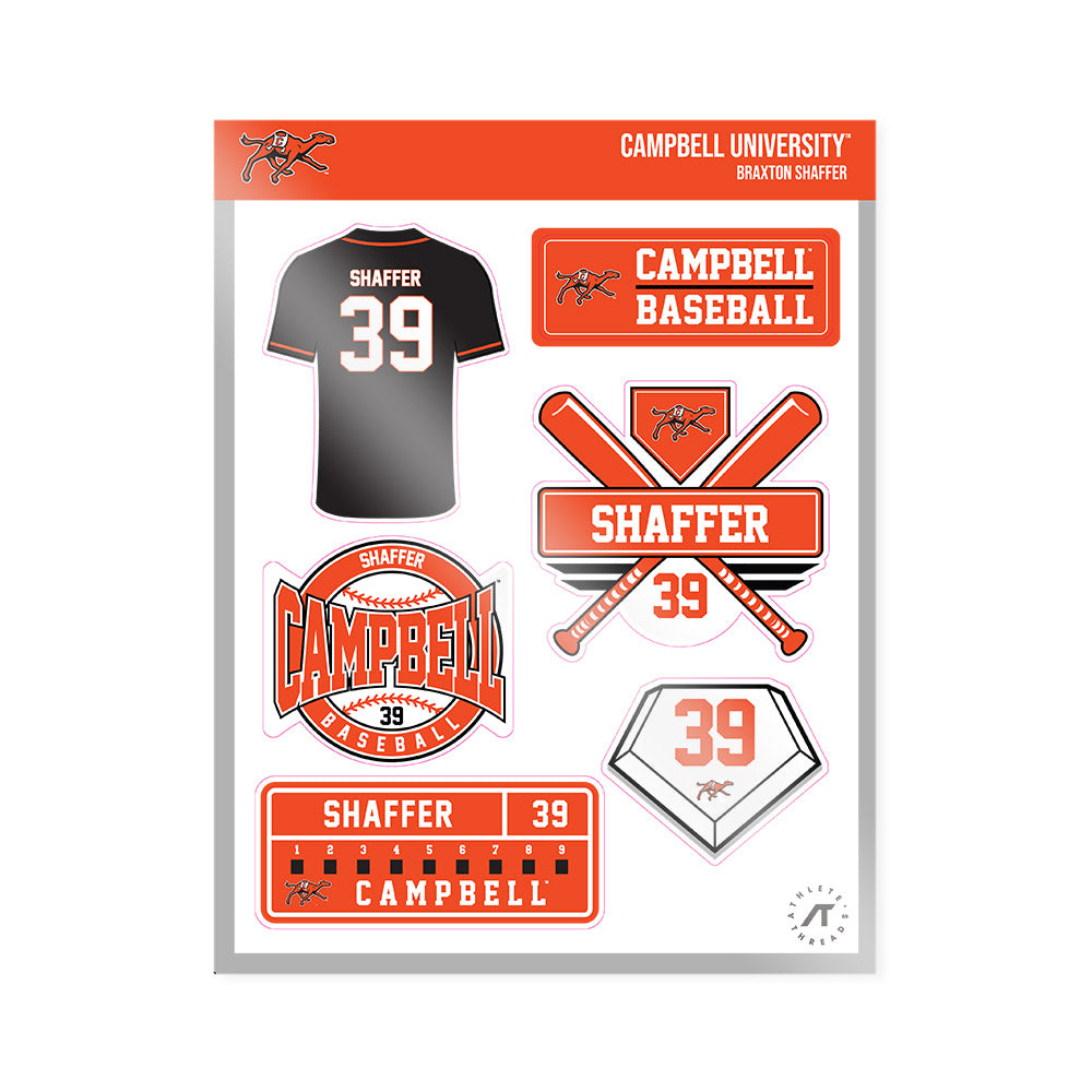 Campbell - NCAA Baseball : Braxton Shaffer - Sticker Sheet-0