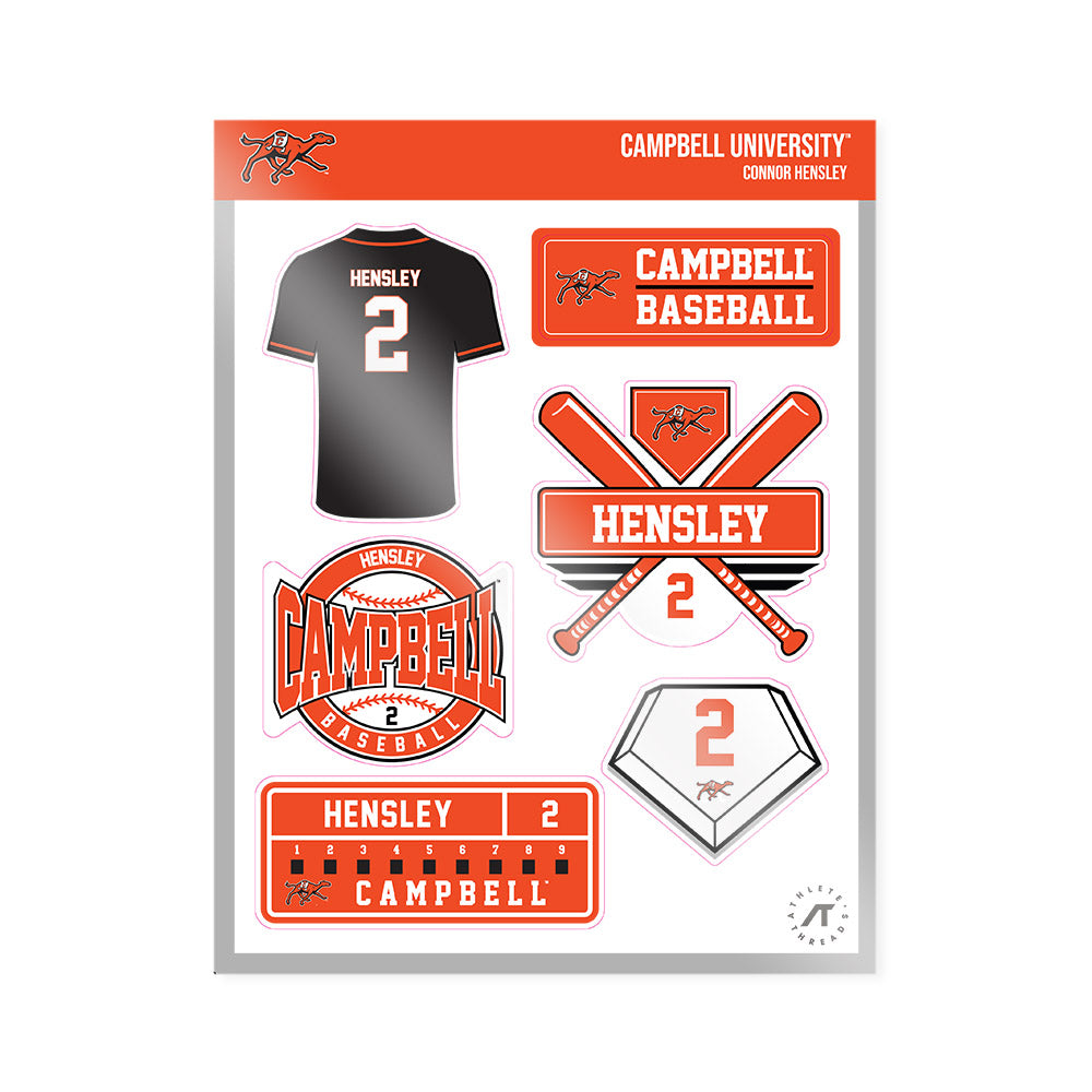 Campbell - NCAA Baseball : Connor Hensley - Sticker Sheet-0