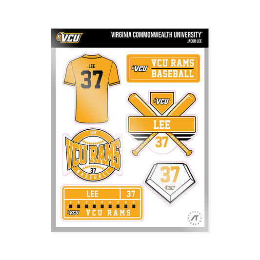 VCU - NCAA Baseball : Jacob Lee - Sticker Sheet-0