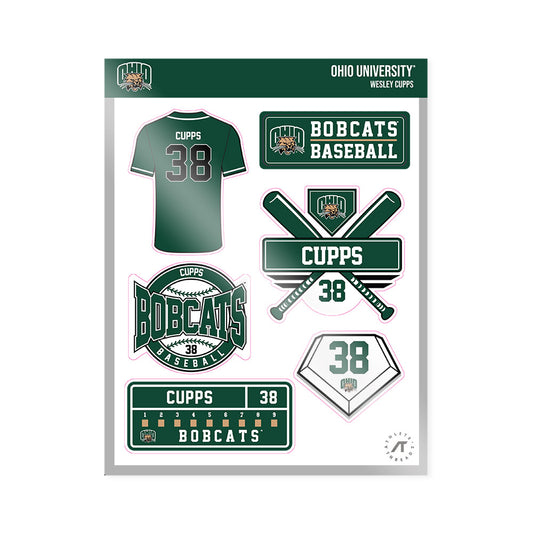 Ohio - NCAA Baseball : Wesley Cupps - Sticker Sheet-0