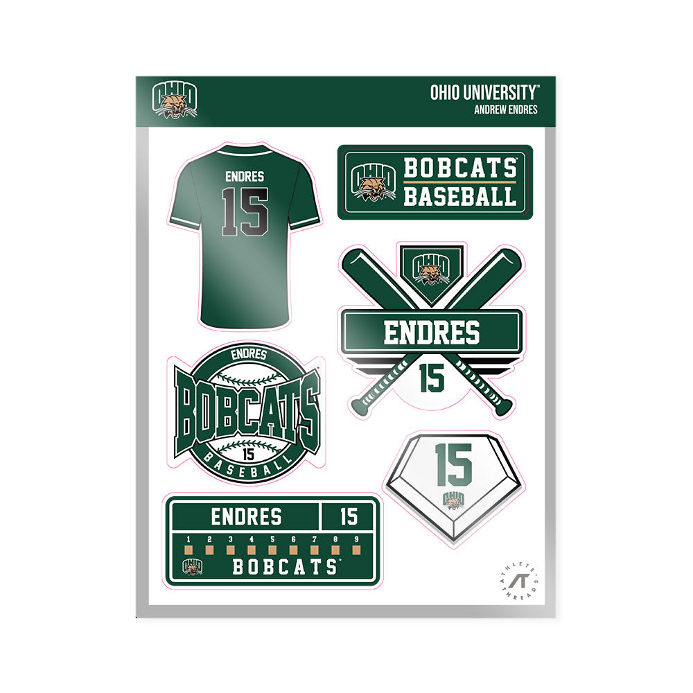 Ohio - NCAA Baseball : Andrew Endres - Sticker Sheet-0