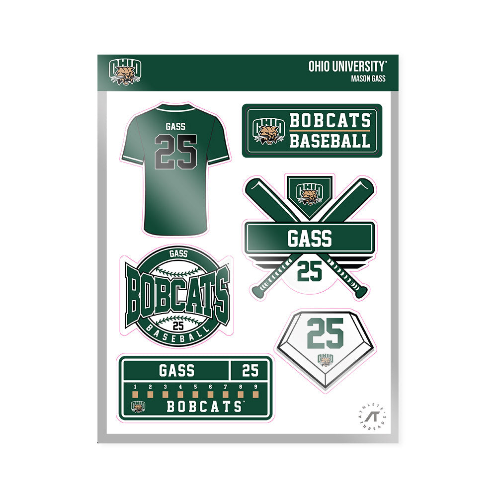 Ohio - NCAA Baseball : Mason Gass - Sticker Sheet-0