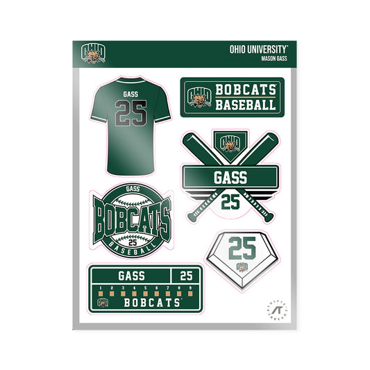 Ohio - NCAA Baseball : Mason Gass - Sticker Sheet-0