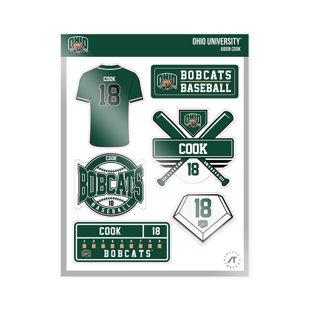 Ohio - NCAA Baseball : Aiden Cook - Sticker Sheet-0