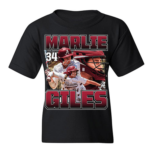 Alabama - NCAA Softball : Marlie Giles - Collage Youth T-Shirt-0