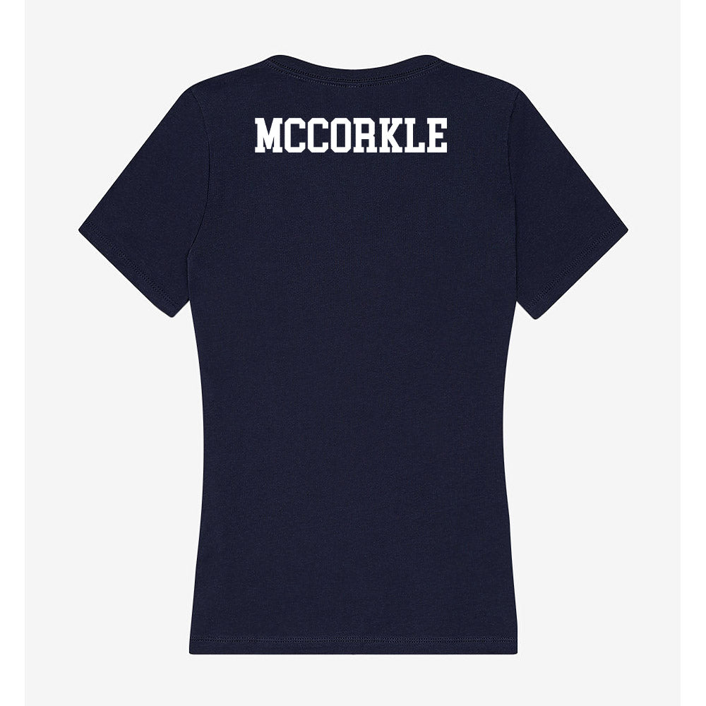 MSMU - NCAA Men's Swimming & Diving : Evan McCorkle - Women's V-Neck T-Shirt-1