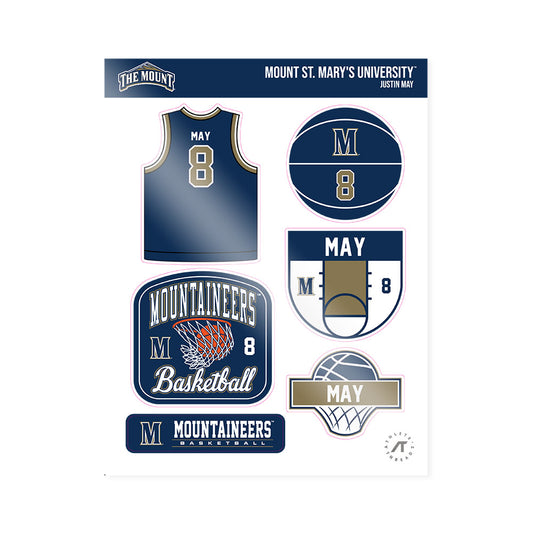 MSMU - NCAA Men's Basketball : Justin May - Sticker Sheet-0