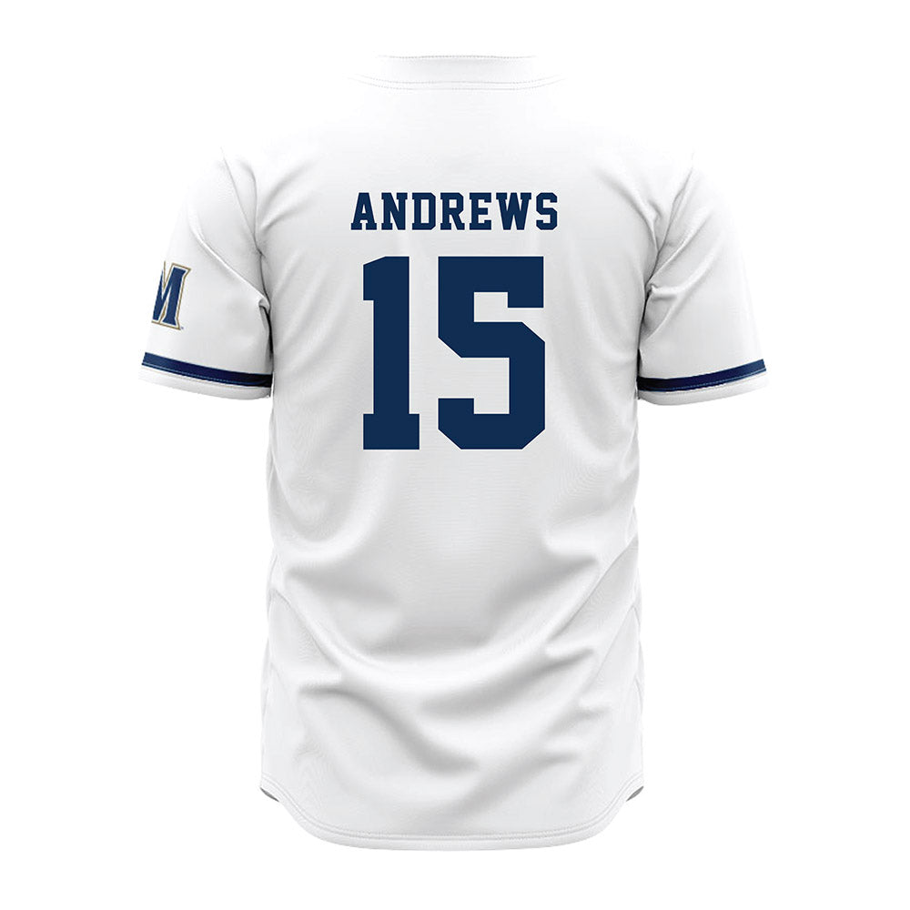 MSMU - NCAA Baseball : Jake Andrews - White Jersey-1