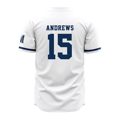 MSMU - NCAA Baseball : Jake Andrews - White Jersey-1