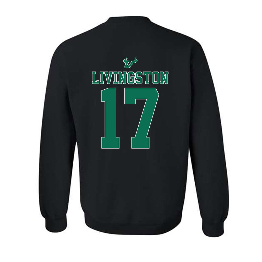 USF - NCAA Women's Lacrosse : Lucy Livingston - The Debut Win Crewneck Sweatshirt-1