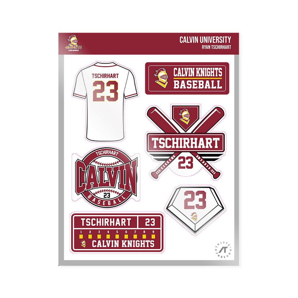 Calvin - NCAA Baseball : Ryan Tschirhart - Sticker Sheet-0