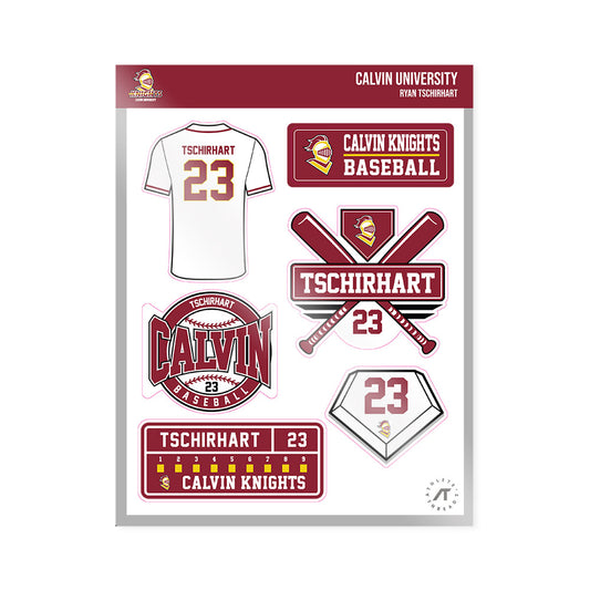 Calvin - NCAA Baseball : Ryan Tschirhart - Sticker Sheet-0