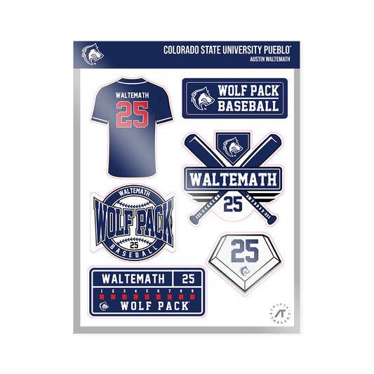 CSU Pueblo - NCAA Baseball : Austin Waltemath - Sticker Sheet-0