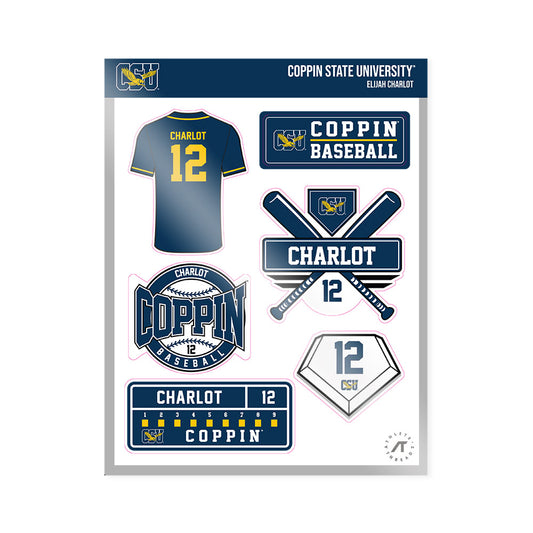 Coppin State - NCAA Baseball : Elijah Charlot - Sticker Sheet-0