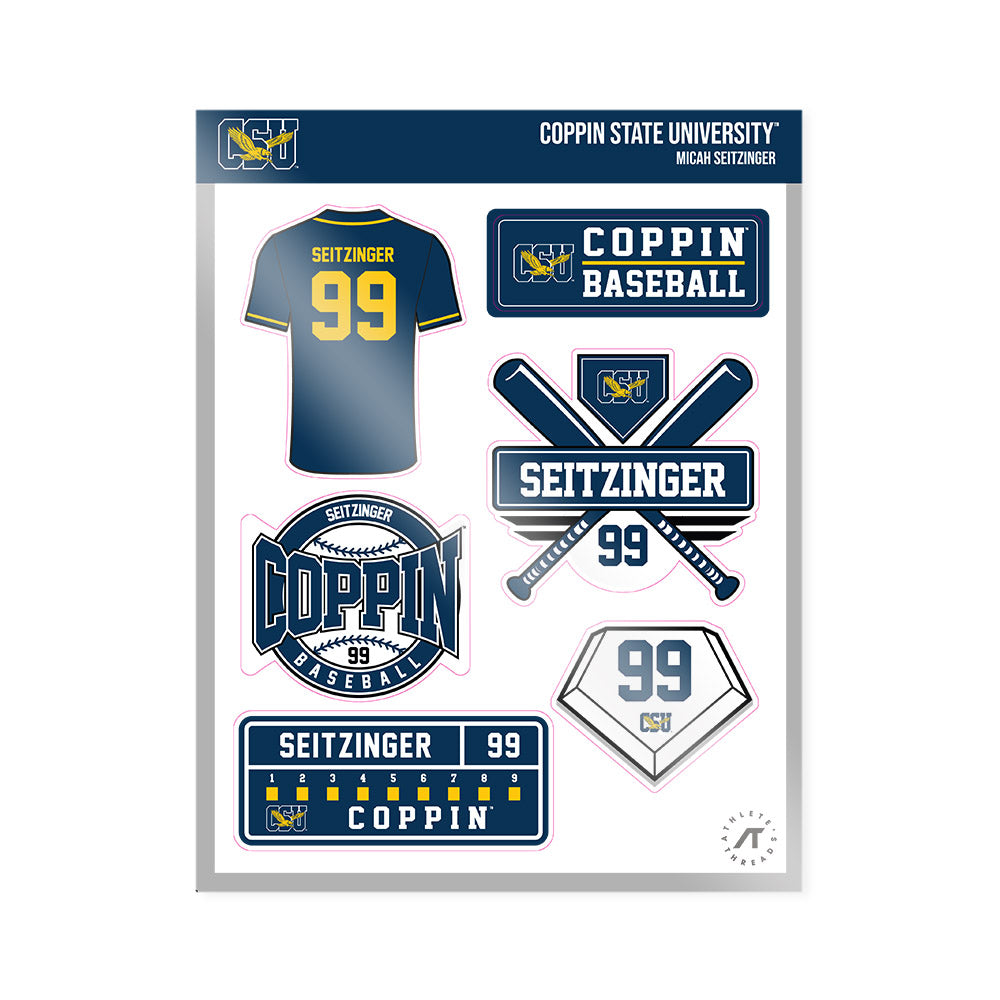 Coppin State - NCAA Baseball : Micah Seitzinger - Sticker Sheet-0