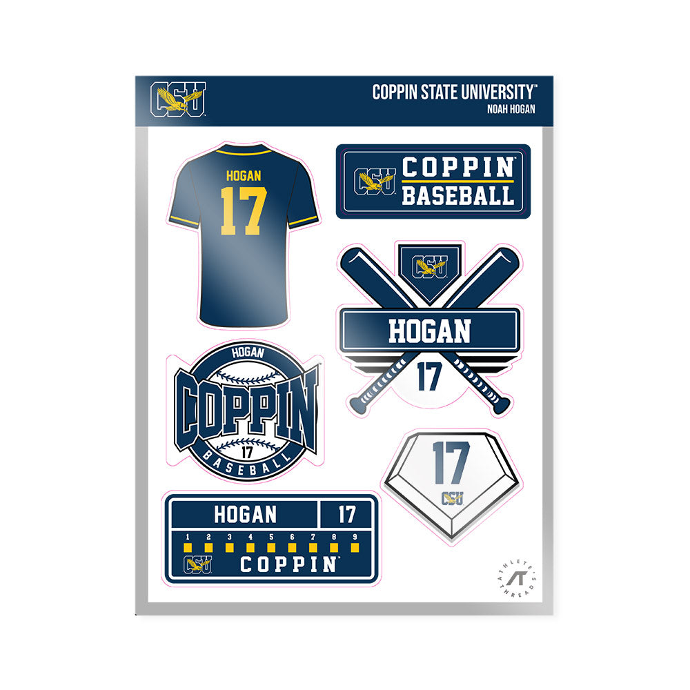 Coppin State - NCAA Baseball : Noah Hogan - Sticker Sheet-0