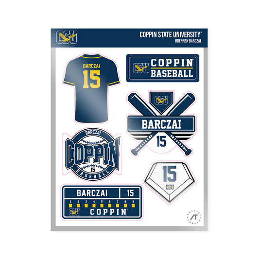 Coppin State - NCAA Baseball : Brennen Barczai - Sticker Sheet-0