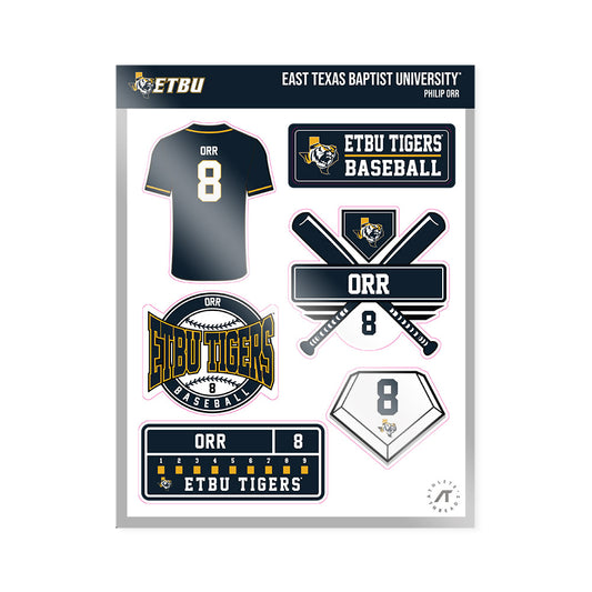 ETBU - NCAA Baseball : Philip Orr - Sticker Sheet-0
