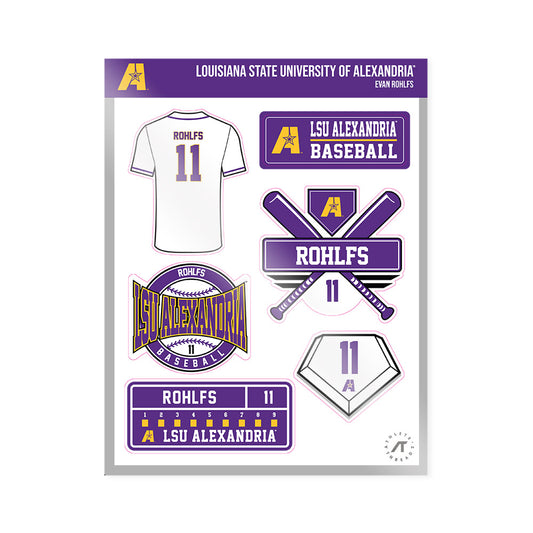 LSUA - NCAA Baseball : Evan Rohlfs - Sticker Sheet-0