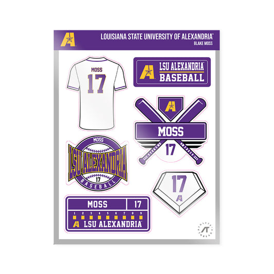 LSUA - NCAA Baseball : Blake Moss - Sticker Sheet-0