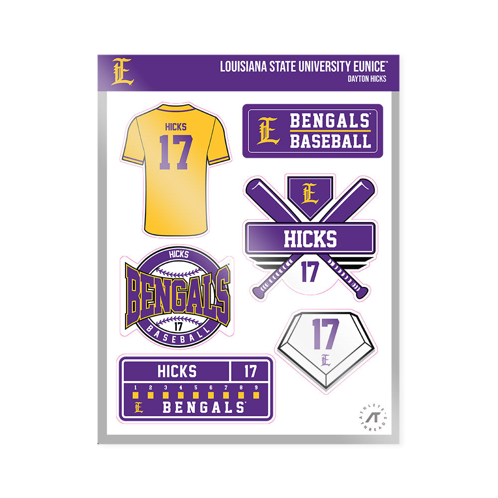 LSUE - NCAA Baseball : Dayton Hicks - Sticker Sheet-0