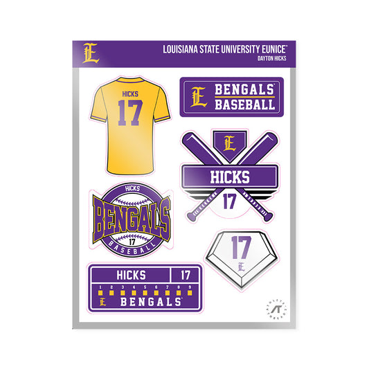 LSUE - NCAA Baseball : Dayton Hicks - Sticker Sheet-0