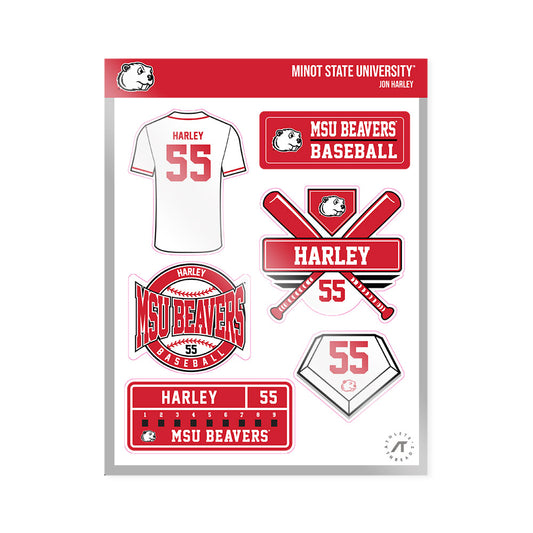 Minot State - NCAA Baseball : Jon Harley - Sticker Sheet-0