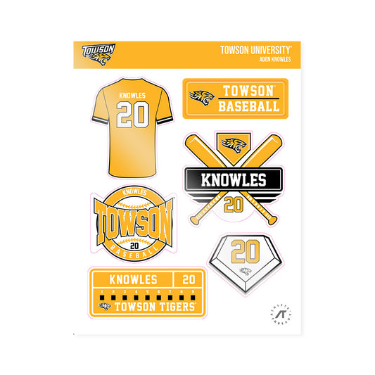 Towson - NCAA Baseball : Aden Knowles - Sticker Sheet-0