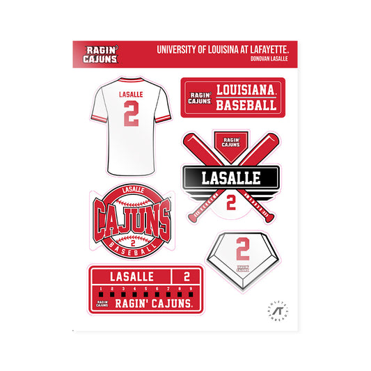 Louisiana - NCAA Baseball : Donovan Lasalle - Sticker Sheet-0