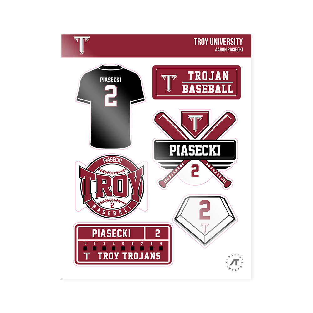 Troy - NCAA Baseball : Aaron Piasecki - Sticker Sheet-0